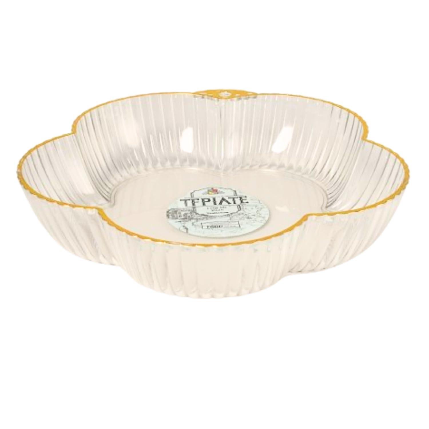 Limitless Fruit Plate Stylish and Functional for All Occasions, Fruit Bowls, Plates with Dividers, Snack Tray, Reusable Snack Tray, Fruit Plate for Nuts | Gilded Petal