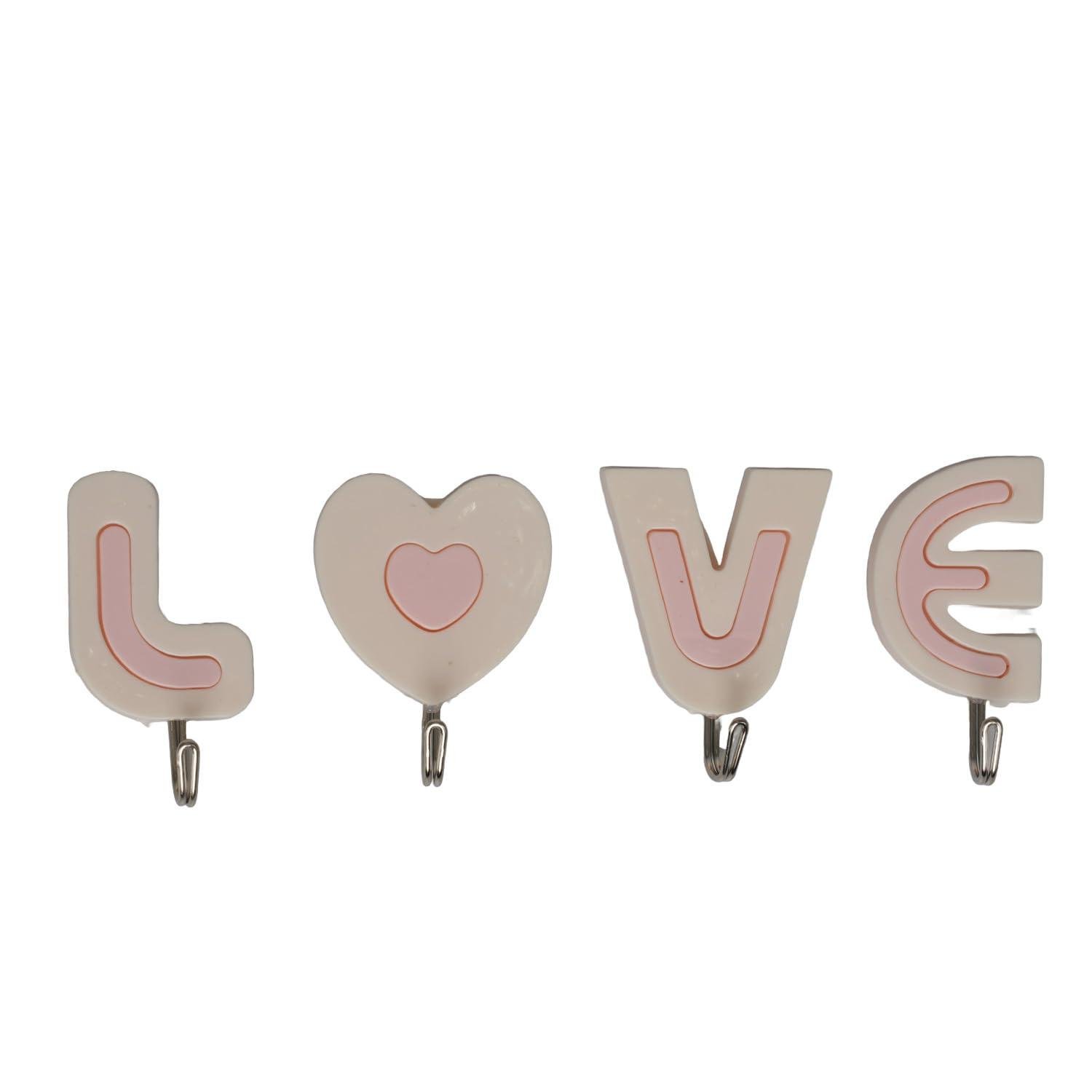 Limitless Adhesive Hooks Heavy Duty Wall Hooks Adhesive Nail Free Utility Hooks, Stick On Hook For Hanging Towel Cloth, For Kitchen, Closet, Cabinet, Toilet, Ceiling | Love Hook