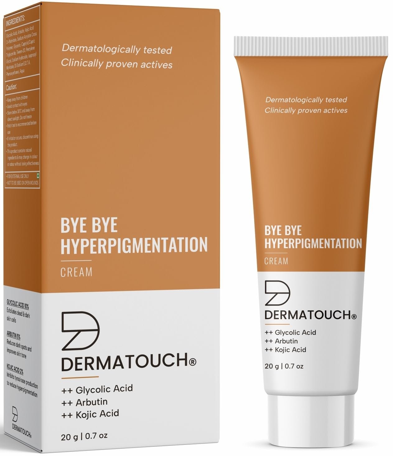 DERMATOUCH Bye Bye Hyperpigmentation Cream |Best for Hyperpigmentation and Dark Spots Reduction | For Both Men & Women | 20 g (Pack of 1)