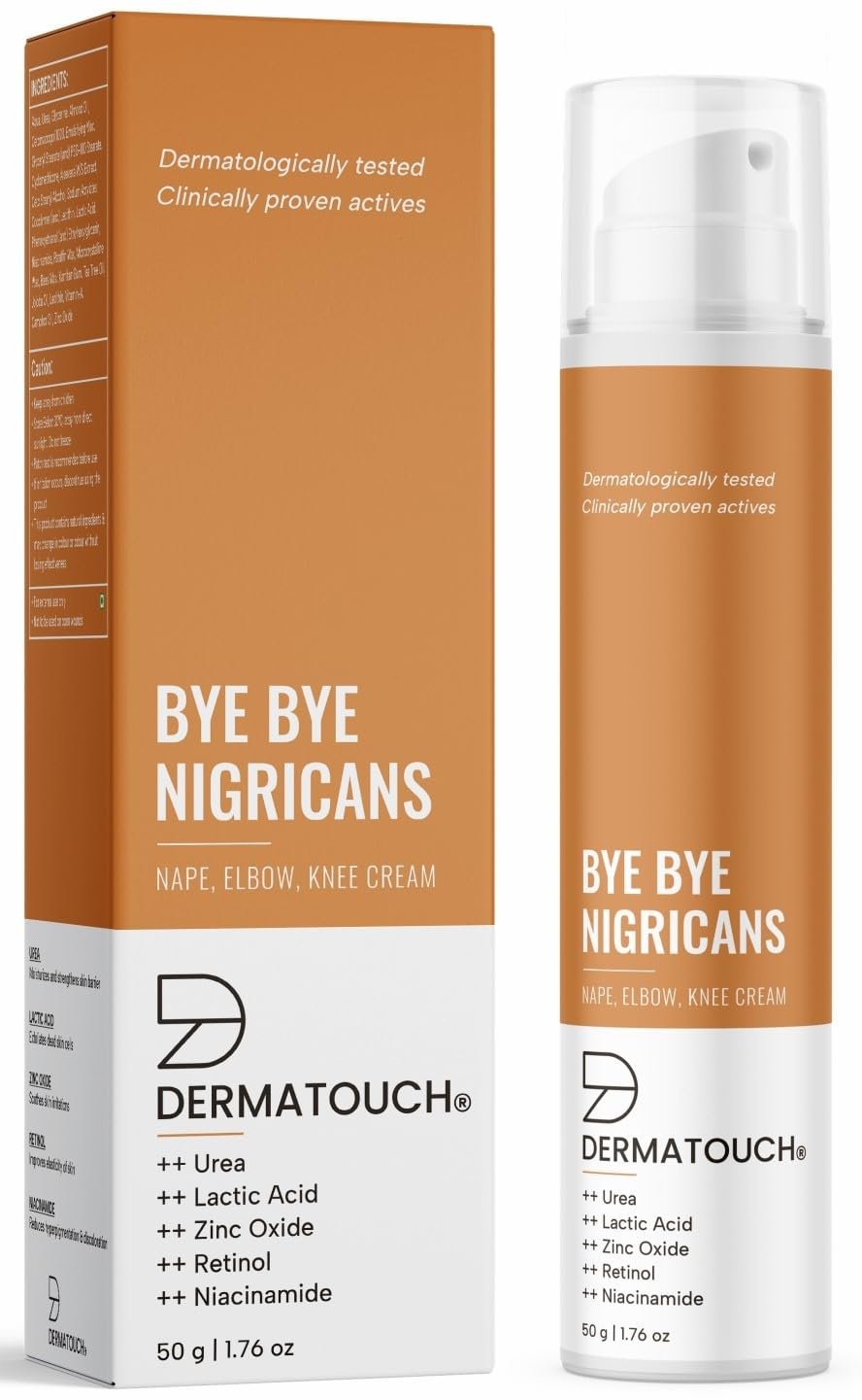 DERMATOUCH Bye Bye Nigricans Cream | For Dark Body Parts like Neck, Knee, Ankles, Knuckles, Armpits, Thighs & Elbows | 50 g (Pack of 1)