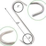 Limitless Stainless Steel Pointed S Hook Clothes Bags Towels Plants Hanging Rack Multi-function Kitchen Bedroom Railing S Hanger Hook, 10 Pieces (Pointed S Hook)