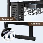 Limitless Dish Rack Dish Drying Rack Dish Drying Stand with Utensil Holder & Cutting Board Holder & Drainboard Tray, Collapsible Rust-Resistant Dish Rack Large Capacity Dish Drainer for Kitchen, Black