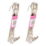 Limitless 10 Pieces Stainless Steel Flat S Hook Clothes Bags Towels Plants Hanging Rack Multi-function Kitchen Bedroom Railing S Hanger Hook, (Flat S Hook)