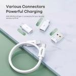 Remax Mena 60W Multi-Function Allin1 Hidden Fast Charging Cable Set With Box For (USB TO TYPE C/USB TO IPH/TYPE C TO TYPE C/TYPE C TO IPH/TYPE C TO MICRO) 3A MAX (Black)