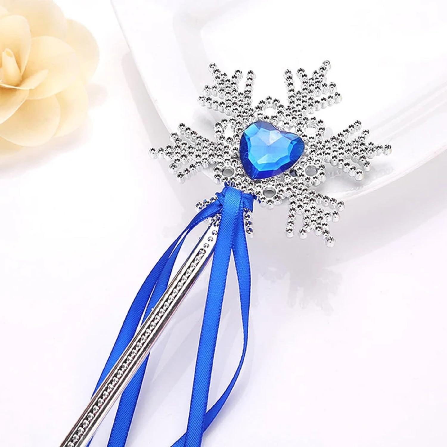 Princess Wand Butterfly with Fabric Bands and Gemstones, Plastic, Fairy Tale, Mariposa, Accessory, Costume, Carnival Accessories Set Costume Princess Children Decorations for Baby Girls (Purple)