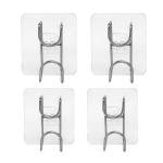 Limitless Stainless Steel Basin Rack Seamless Hook Adhesive Nail Free Utility Hooks, Stick On Hook For Hanging Towel Cloth, For Kitchen, Closet, Cabinet, Toilet, Ceiling | Stainless Steel - Silver