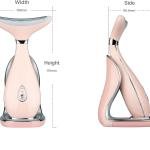 Neck Face Massager, Face Sculpting tool, Skin Rejuvenation Device with Thermal, Triple Action LED and Vibration, for Anti-aging, Lifting and Tightening Sagging Skin (Pink)