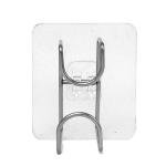 Limitless Stainless Steel Basin Rack Seamless Hook Adhesive Nail Free Utility Hooks, Stick On Hook For Hanging Towel Cloth, For Kitchen, Closet, Cabinet, Toilet, Ceiling | Stainless Steel - Silver