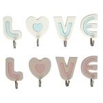 Limitless Adhesive Hooks Heavy Duty Wall Hooks Adhesive Nail Free Utility Hooks, Stick On Hook For Hanging Towel Cloth, For Kitchen, Closet, Cabinet, Toilet, Ceiling (Love Hook-BLUE & WHITE)