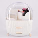 3Tier Makeup Organizer with Drawers Dustproof Storage for Skincare & Cosmetics White