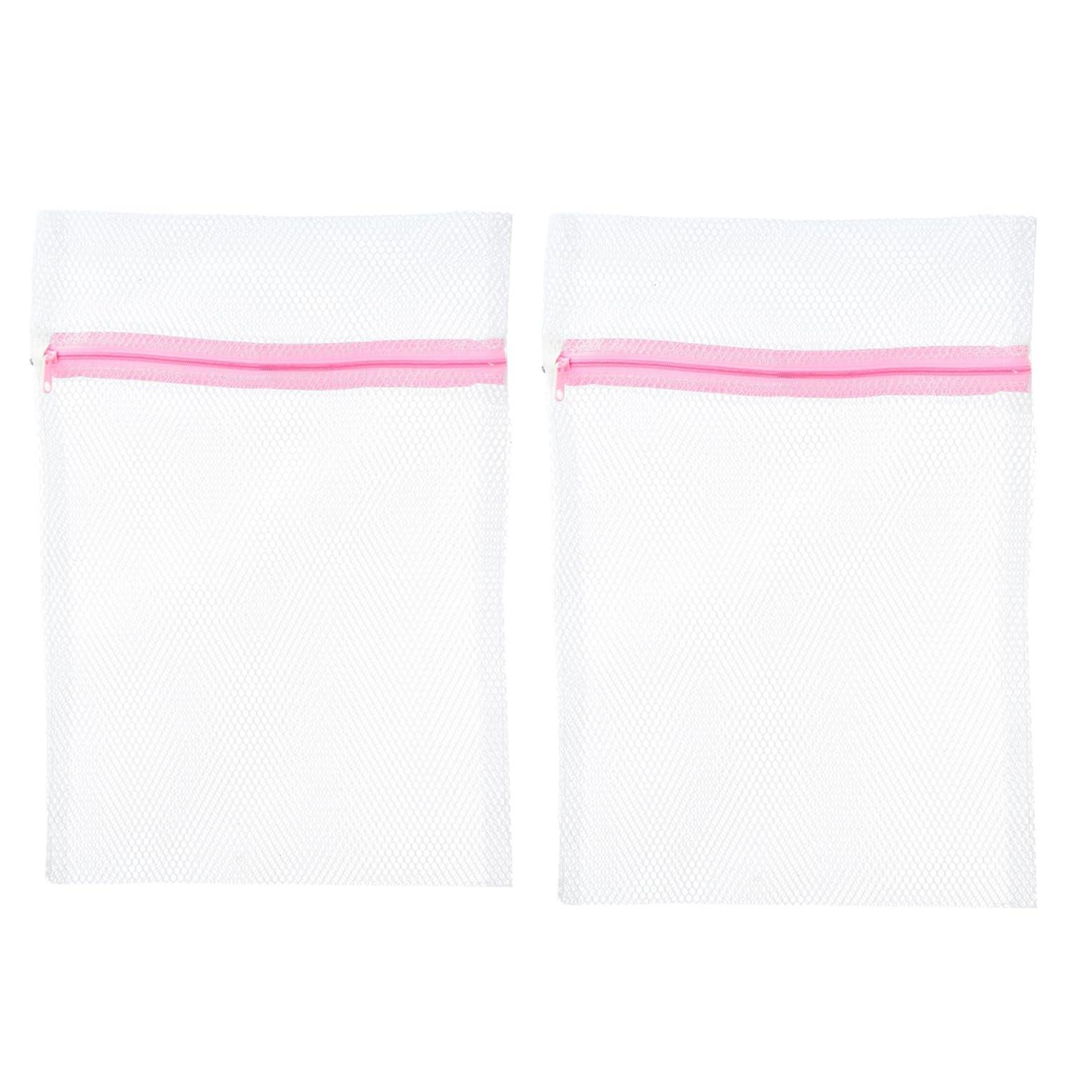Limitless Laundry Bag for Delicates Clothes, Clothing Washing Bag for Laundry with Premium Zipper, Travel Storage Organize Bag, Travel, Baby Cloths, Toy Storage, White (Large 2 Pack) (30 X 40 CM)