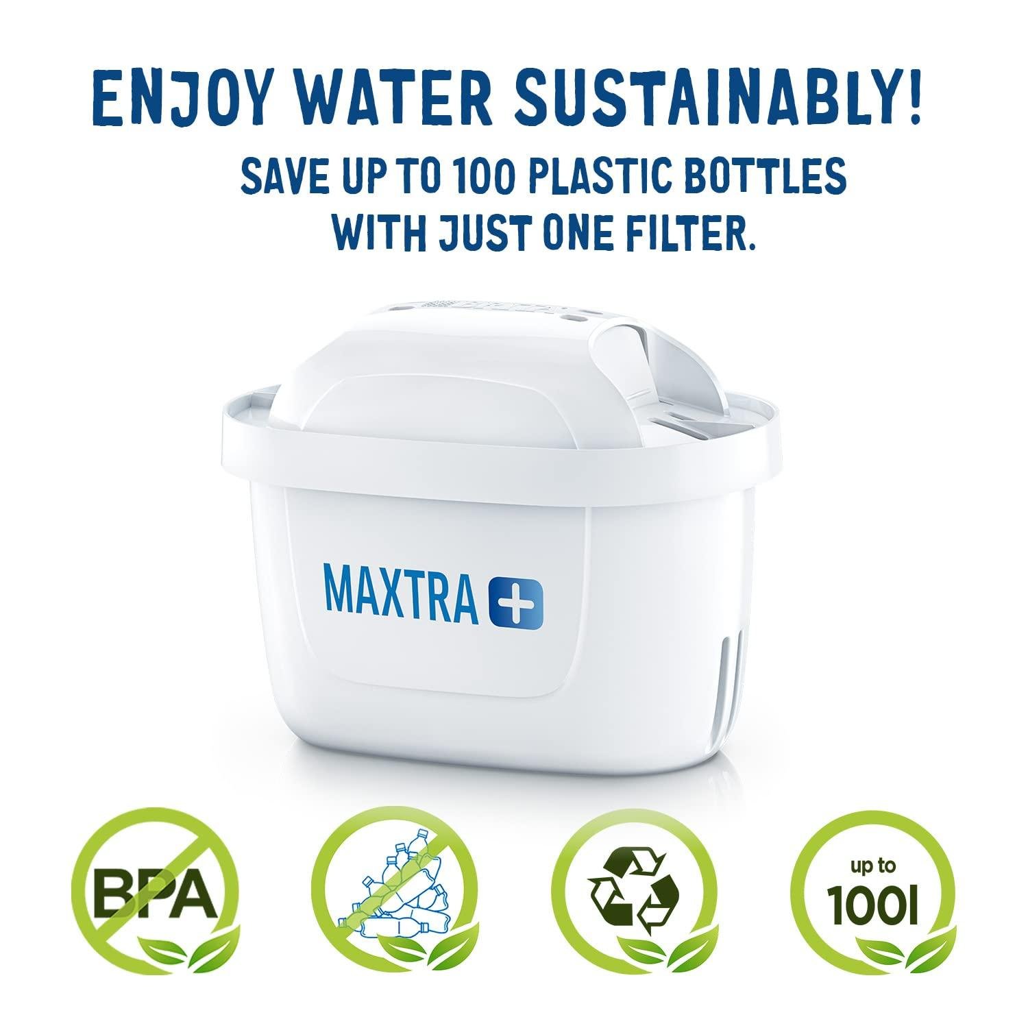 Maxtra+ Water Filter Cartridges, White, Pack of 6 (UK Version)