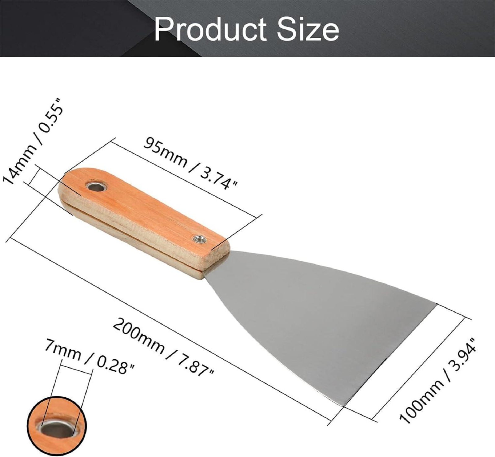 Limitless 2PC Bamboo Handle 5 Inch Putty Knife, Eco-Friendly 5inch, Putty Knife with Durable – Perfect for Smooth, Seamless Finishes, Comfort Grip, Perfectly Sized for Precision, Wooden Handle