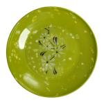 Limitless 6PC Snowflake Faux Porcelain Plate Elegant Large Ceramic Dinner Plate Serving Platter Handmade For Gift, Home Decor, Serving Dish (Green Porcelain-6 Pack)
