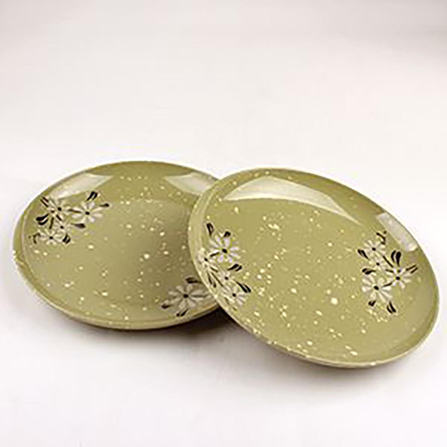 Limitless 6PC Snowflake Faux Porcelain Plate Elegant Large Ceramic Dinner Plate Serving Platter Handmade For Gift, Home Decor, Serving Dish (White Porcelain-6 Pack)