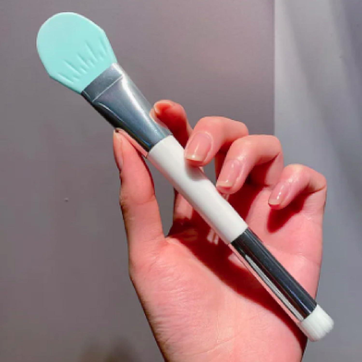 Limitless 2PC Facial Mask Brushes Application Cosmetic Brush for Facial Mask, Scrub and Serum - Professional Beauty and Skin Care Applicator Tool, Green