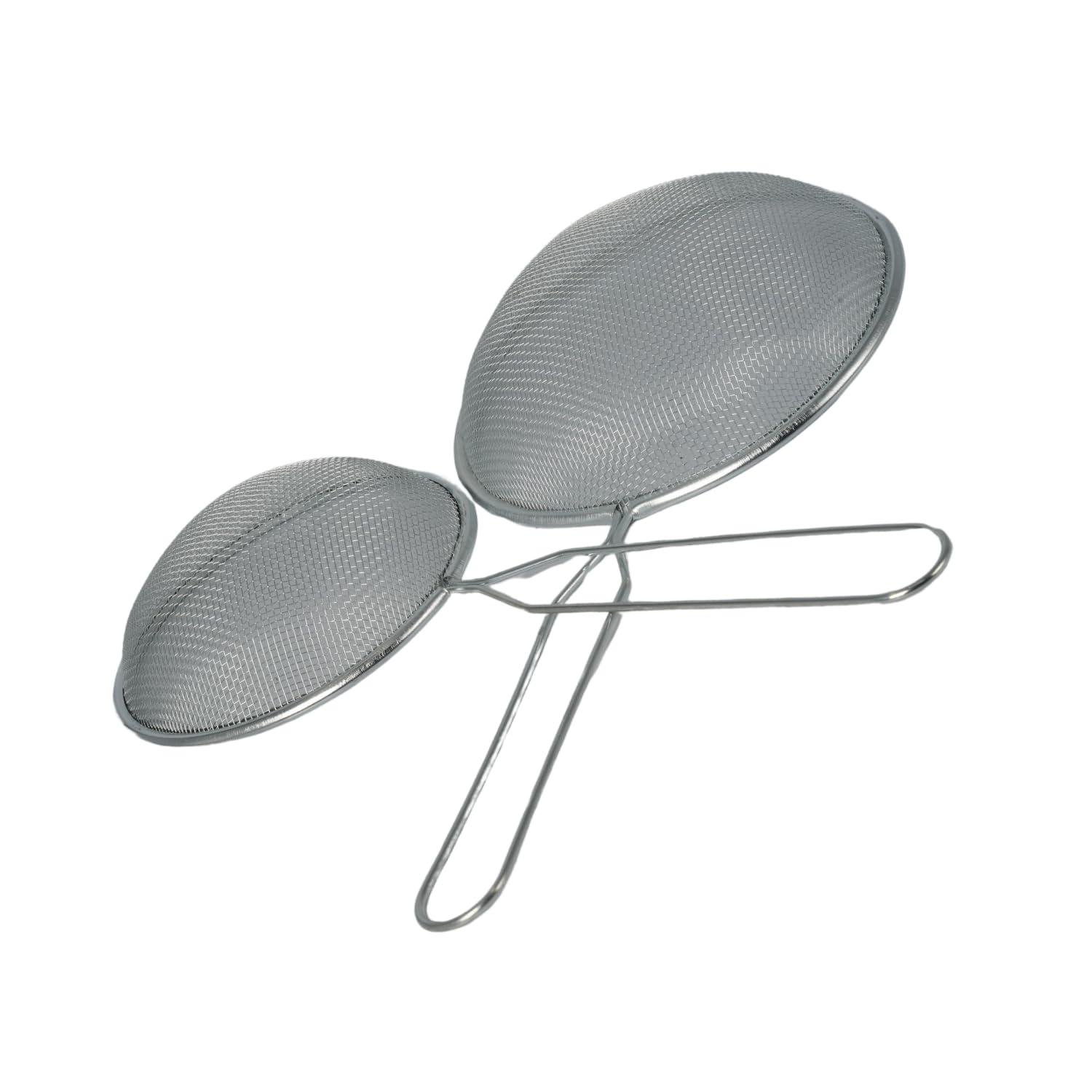 Limitless 2PCs Mesh Strainer Stainless Steel Fine Mesh Sieve with Handle for Sifting