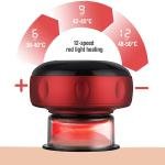 Electronic Cupping Therapy, Rechargeable Adjustable Handheld Cupping Therapy Massager with Red Light Therapy/12 Gears, Powerful Cupping Machine Massager for Back Body