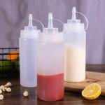 White Squeeze Condiment Bottles with Cap Lids for Sauce, BBQ, Oil, 200ml (2 Pack) ups