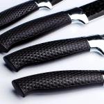 6PC Kitchen Knife Set RazorSharp Stainless Steel with Handle Include Peeler & Scissor