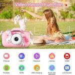 ZONEY Kids Camera Toys for 3-12 Years Old Girls Children Digital Video Camera with Cute Silicone Cover Portable Child Unicorn Toy Christmas Birthday Gifts for Toddler Age 3 4 5 6 7 8 9 (Pink)