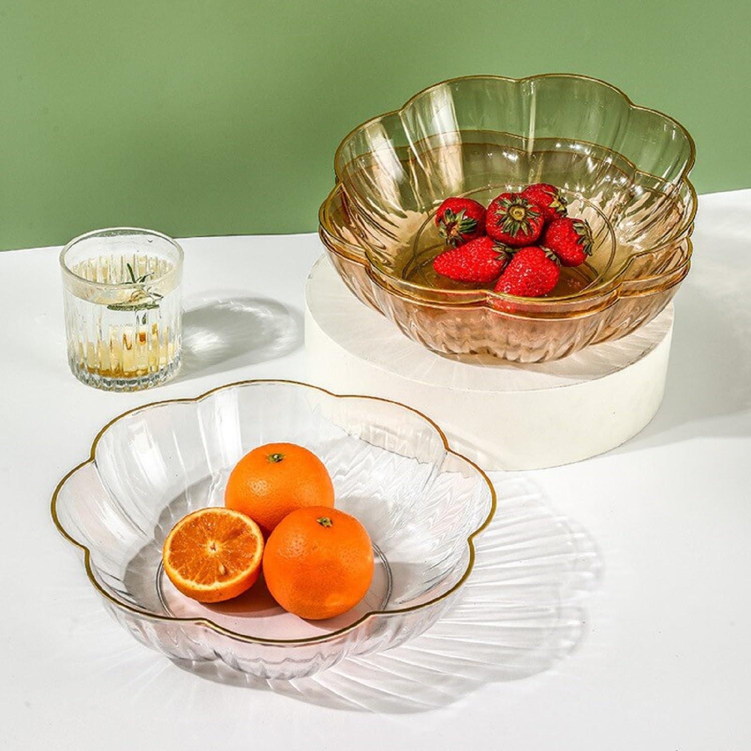 Limitless Fruit Plate Stylish and Functional for All Occasions, Fruit Bowls, Plates with Dividers, Snack Tray, Reusable Snack Tray, Fruit Plate for Nuts | Gilded Petal