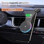 Remax Mena 15W Magnetic Car Folding Wireless Charging Stand Smart, Car Magnetic Fast Charging Station Air Vent Phone Holder for iPhone Samsun Xiaomi, Black