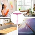 Limitless Glassware Window Cleaning Tool, Window Cleaning Brush, Household Handle Window Cleaner Kit for Indoor/Outdoor Window, Glass Door and Car Wind Screen (PINK/WHITE)