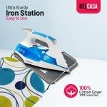 110x34 cm Ironing Board Ironing Table assorted color with Powder Coated Carbon Steel Iron Table with Adjustable Height Mechanism Heat Resistant Cotton Cover