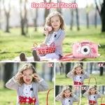 ZONEY Kids Camera Toys for 3-12 Years Old Girls Children Digital Video Camera with Cute Silicone Cover Portable Child Unicorn Toy Christmas Birthday Gifts for Toddler Age 3 4 5 6 7 8 9 (Pink)