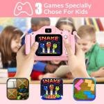 ZONEY Kids Camera Toys for 3-12 Years Old Girls Children Digital Video Camera with Cute Silicone Cover Portable Child Unicorn Toy Christmas Birthday Gifts for Toddler Age 3 4 5 6 7 8 9 (Pink)