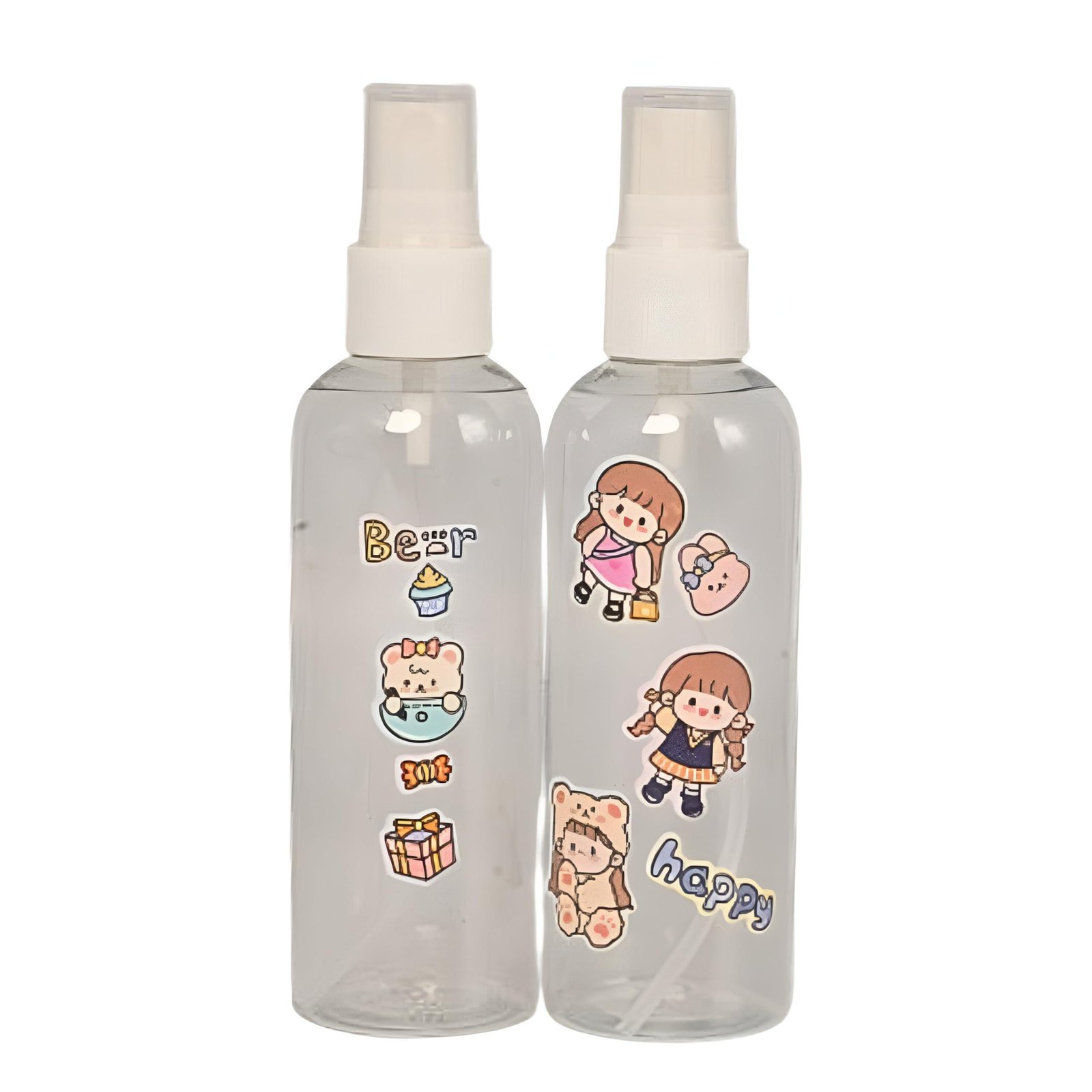 Limitless 4PC Cartoon Small Spray Bottle Reusable Spray Bottle Refillable Spray Bottle Leak-Proof, Perfect For Travel, Makeup, And Pet Care Travel Liquid (Transparent)