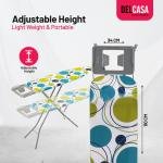 110x34 cm Ironing Board Ironing Table assorted color with Powder Coated Carbon Steel Iron Table with Adjustable Height Mechanism Heat Resistant Cotton Cover