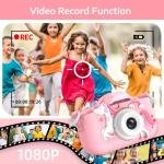 ZONEY Kids Camera Toys for 3-12 Years Old Girls Children Digital Video Camera with Cute Silicone Cover Portable Child Unicorn Toy Christmas Birthday Gifts for Toddler Age 3 4 5 6 7 8 9 (Pink)