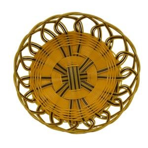 Limitless Three-Wire Woven Basket, Multi-Purpose Storage Organizer, Durable Construction, Ideal for Home Decor, Office Supplies, and Craft Storage, Stylish and Functional Design (Yellow Black, 22cm)