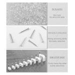 Limitless Cable Clips with Steel Nails 12PCS White Half Clamp J-Hook with Nail, for Wire Ethernet Cable, Telephone Cable, Home Desk TV Wire, Computer, Printer Cable