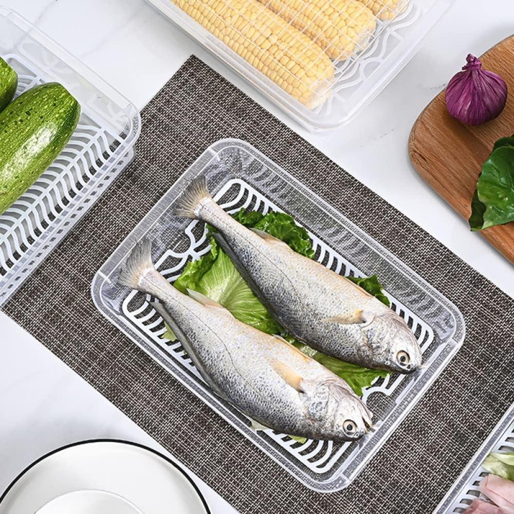 2PC Stackable Food Storage Boxes with Lid BPA-Free Ideal for Fruits Veggies Leftovers