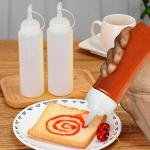 White Squeeze Condiment Bottles with Cap Lids for Sauce, BBQ, Oil, 200ml (2 Pack) ups