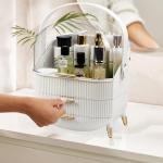 3Tier Makeup Organizer with Drawers Dustproof Storage for Skincare & Cosmetics White