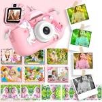 ZONEY Kids Camera Toys for 3-12 Years Old Girls Children Digital Video Camera with Cute Silicone Cover Portable Child Unicorn Toy Christmas Birthday Gifts for Toddler Age 3 4 5 6 7 8 9 (Pink)