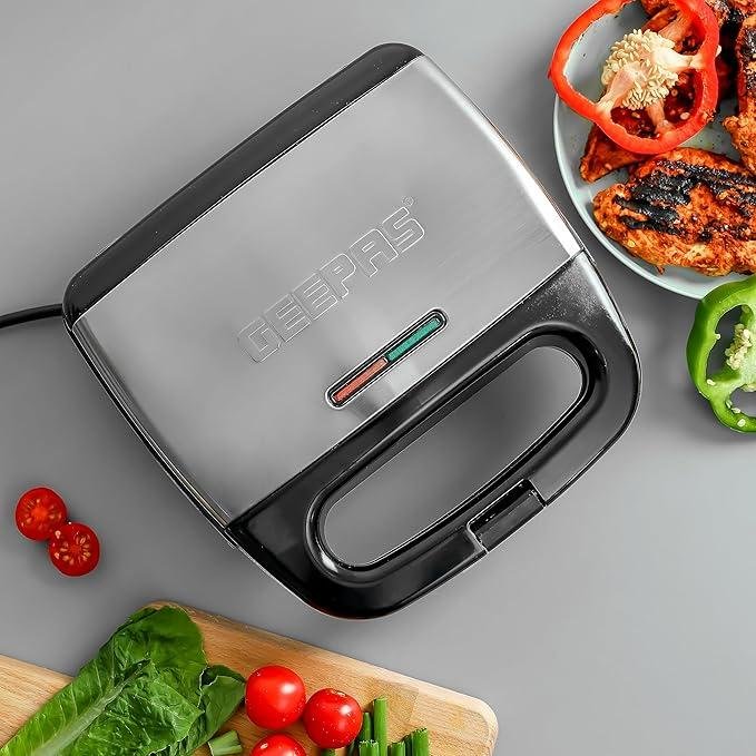 Limitless Portable Powerful 700W 2 Slice Grill Maker with Non-Stick Plates GGM6001| | Easy to Clean | Practical Cable Winding | Lid Locking for Space-Saving Vertical Storage