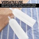 White Squeeze Condiment Bottles with Cap Lids for Sauce, BBQ, Oil, 200ml (2 Pack) ups