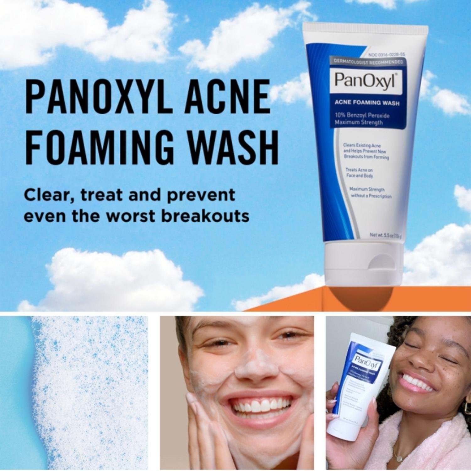 PanOxyl Foaming Acne Wash Maximum Strength 5.5 oz