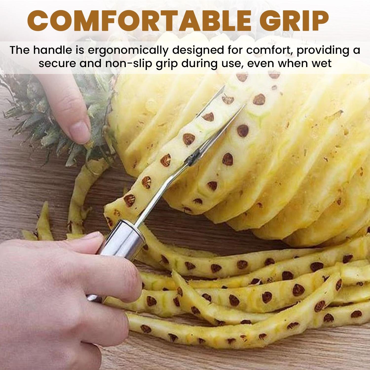 Limitless Knife for Vegetable and Fruit with Stainless Steel Blade, Versatile Cutting, Modern Design, Comfortable Grip 2PC (SILVER)