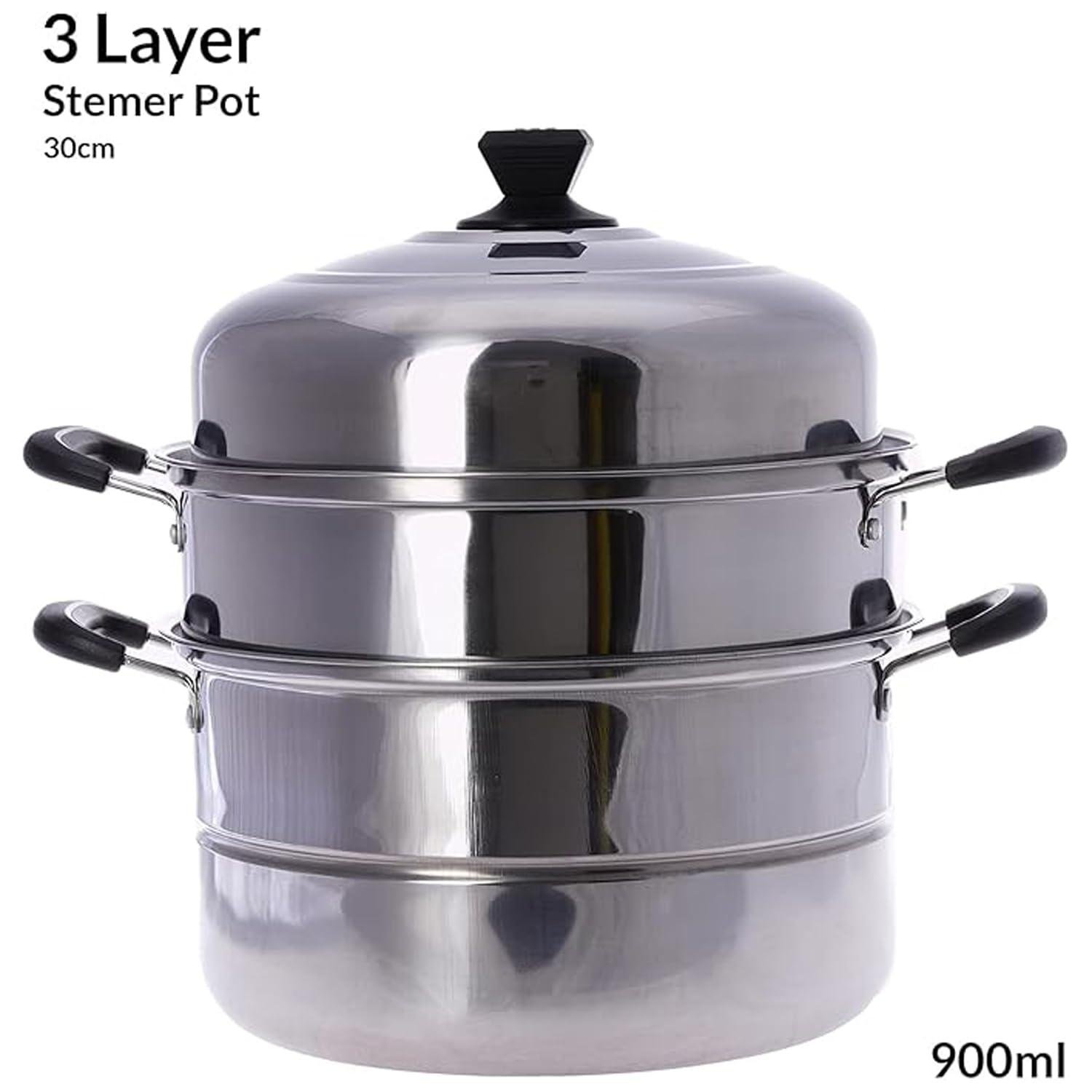 Limitless 3-Layer Stainless Steel Steamer Pot 30cm,900ml